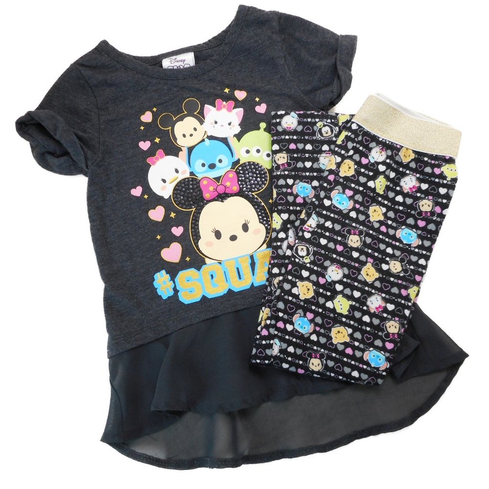 Disney Size 3T Set Shirt with Leggings Minnie Mouse Tsum Tsum Squad